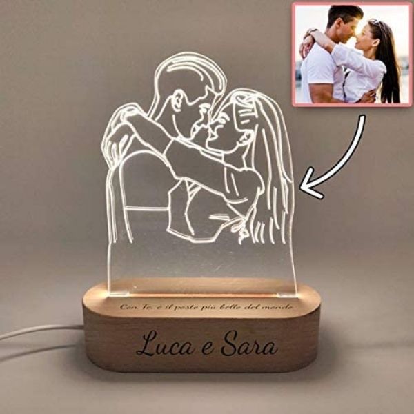 Lampada Personalizzata Con Foto - Idea regalo - Shop Laserò