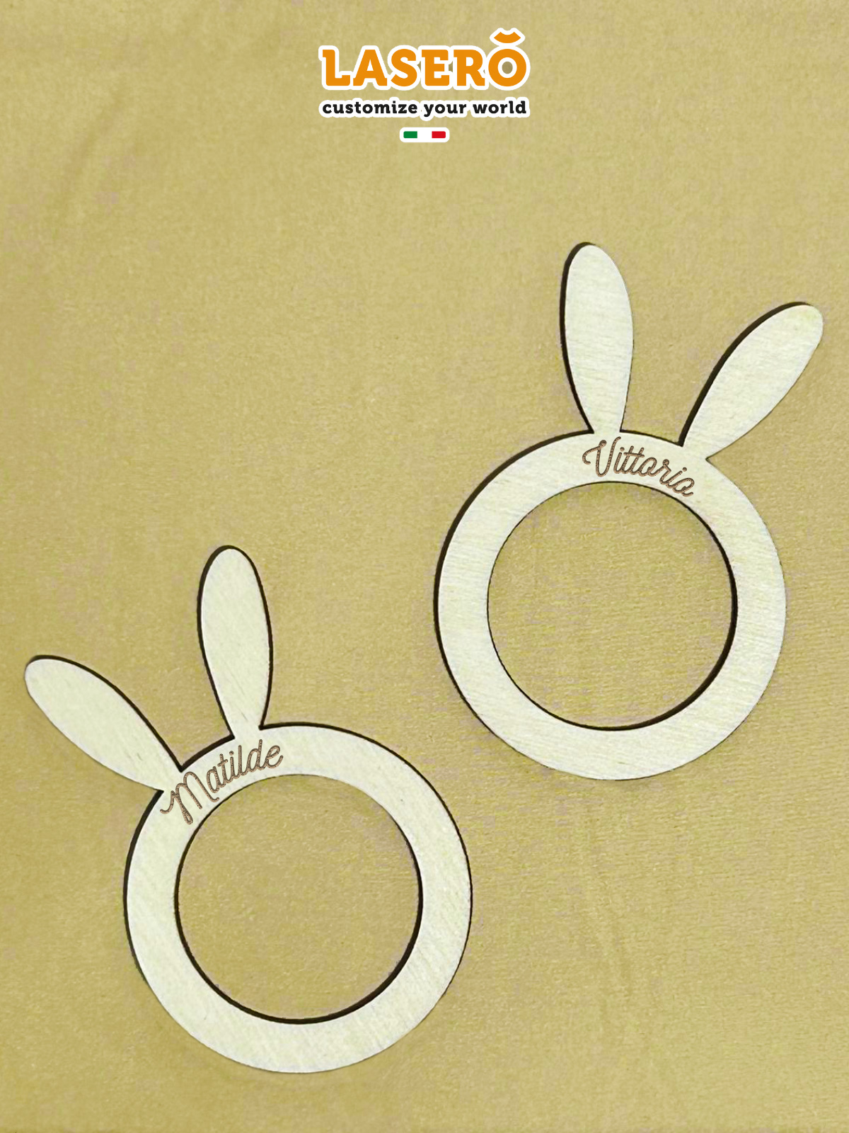 Portatovaglioli Pasquali a Forma di Coniglietto | Decorazioni Pasquali Personalizzate